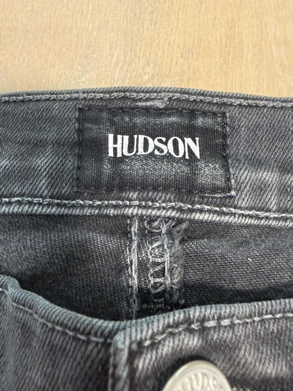 Hudson Jeans Black Washed Skinny Jeans with Ankle Zippers - Picture 5 of 8
